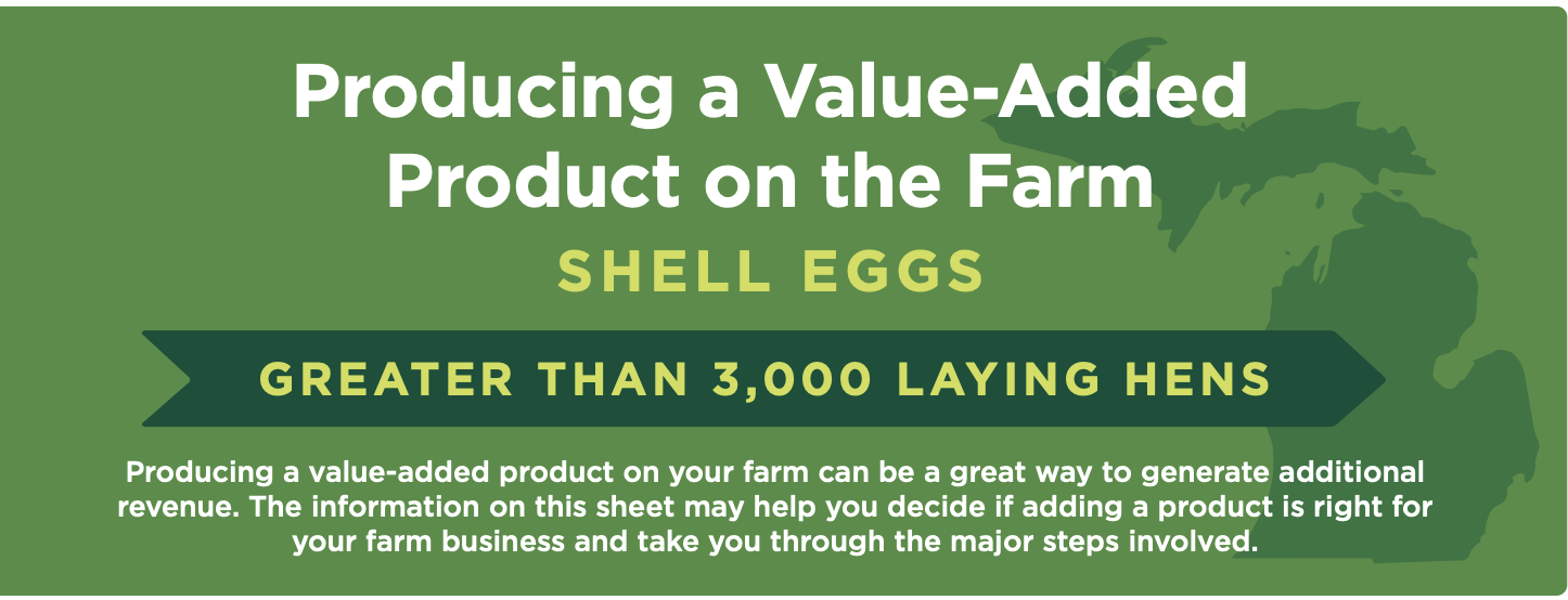 Producing a Value-Added Product on the Farm: Shell Eggs - Greater than 3,000 Laying Eggs